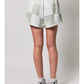 Tessa Shorts Patch Work Printed Sweat Shorts with Drawstring