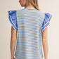 Sally Layered Sleeves Thermo Stripe Top