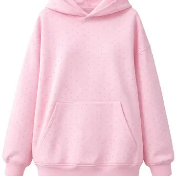 Langston Light Pink Polka Dot Hoodie
