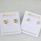 CZ Stacked Square Stud Earrings  