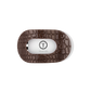 Brown Crocodile Medium Flat Round Hair Clip