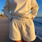 Bali Shorts Dark Navy Blue and White Big Striped Shorts with Pockets