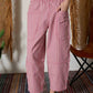 Spanish Stripe Pocket Detail Wide Leg Pants