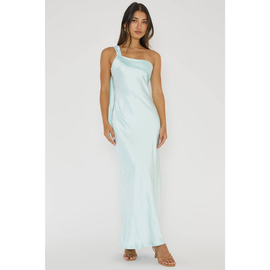 Mya One Shoulder Satin Maxi Dress