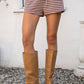 Marlowe Classic Stripe Mid Waist Drawstring Stretch Shorts