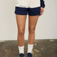 Alley Wide Stripe Boxy High Rise Shorts