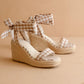 The Oceana | Latte Gingham Wrap Wedge