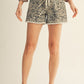 Darla Drawstring Waist Leopard Shorts