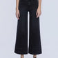 Etta High Rise Pintuck Crop Wide Black Jeans by Vervet Flying Monkey