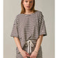 Evelynn Tee Short Sleeve Round Neck Oversized Stripe T-Shirt