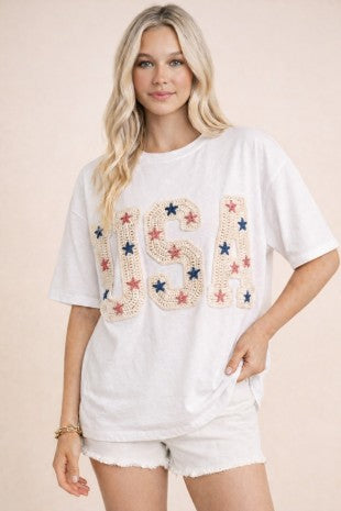 Crochet Star USA Tee