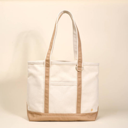The Signature Canvas Tote Bag–Beige