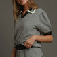 Atlas Contrast Lace Knit Blouse