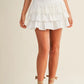 Florence Lace Inset Triple Tiered Ruffle Skort