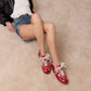 The Dalia | Cherry Lace Up Sneaker
