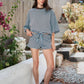 Marlowe Classic Stripe Mid Waist Drawstring Stretch Shorts
