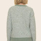 Checkerboard and Stripe Mixed Long Sleeve Super Soft Pullover Sweater