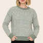 Checkerboard and Stripe Mixed Long Sleeve Super Soft Pullover Sweater
