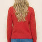 Focus Crew Neck Long Puff Sleeve Dressy Sweater