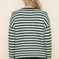 Rehersal Striped Long Sleeve Button Down Sweater Cardigan