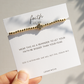 Faith Over Fear Gold Beaded Stretch Bracelet w/ Cross