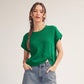 Lyric Drop Shoulder Front Knotted Sweater Top