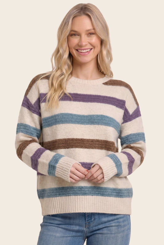 Aspen Textured Stripe Long Sleeve