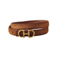 Horsebit Buckle Equestrian Stitched Suede/Napa Leather Belt