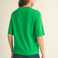 Rhonda Round Neck Half Sleeve Sweater Top
