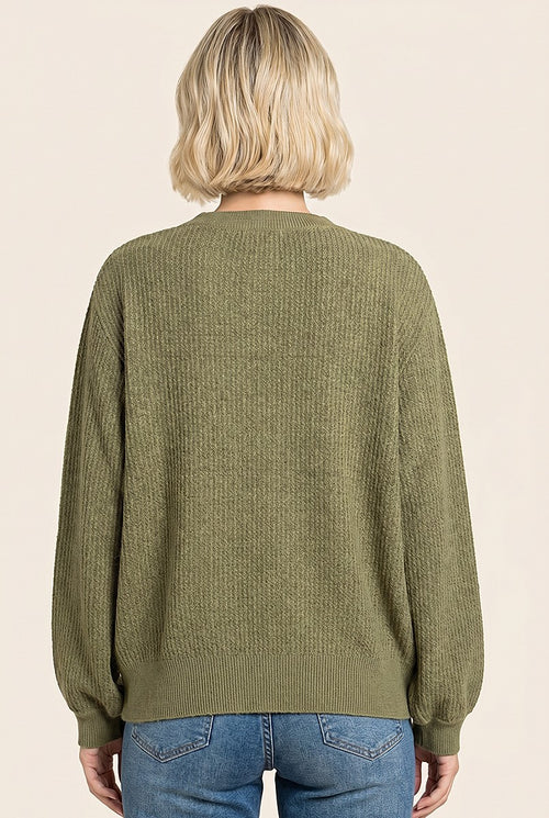 Alex Balloon Long Sleeve Crew Neck