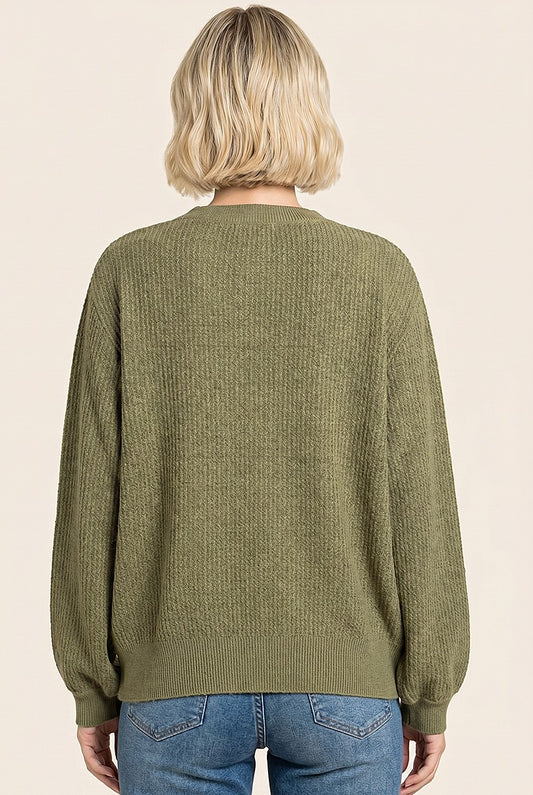 Alex Balloon Long Sleeve Crew Neck