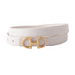 Horsebit Buckle Equestrian Stitched Suede/Napa Leather Belt
