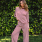 Marlowe Pants Stretch Mid Waist Stripe Wide Leg Pants