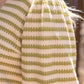 Rustic Solid Collared V-Neck Stripe Knit Top