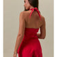 Cherry Bomb Vest-Style Romper with Micro Shorts