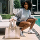 Latte Gingham Bow Jelly Tote Bag (Classic) by Case-Mate