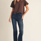 Fuse Lace Patch Hem Detail Solid Top