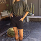 Stadium Ruffle Puff Sleeve Metallic Animal Print Top