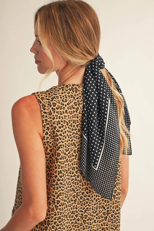 Zoey Polka Dot Silk Scarf