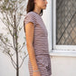 Marlowe Tee Classic Crewneck Stripe Short Sleeve T-Shirt