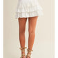 Florence Lace Inset Triple Tiered Ruffle Skort