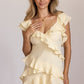 Secondary Textured Ruffle Mini Dress