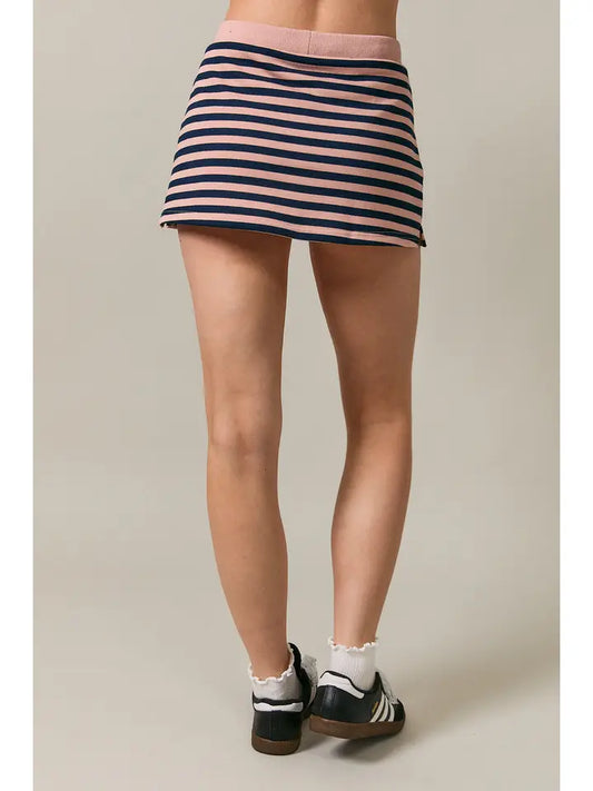 Luca Contrast Stripe Mini Skort