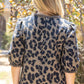 Hadley Fringe Detail Textured Animal Print Top