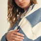 Silent Varsity Stripe Quarter Zip Sweater