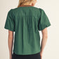 Tower Puff Sleeves Embroidered Woven Top