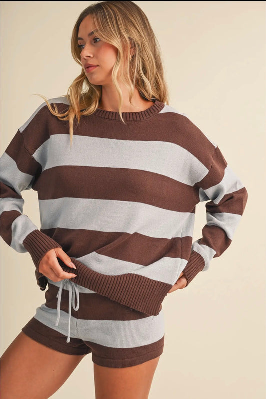 Shepherd Striped Lightweight Sweater