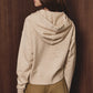 Preppy Hodded Sweater with Statement Contrast Bow Tie
