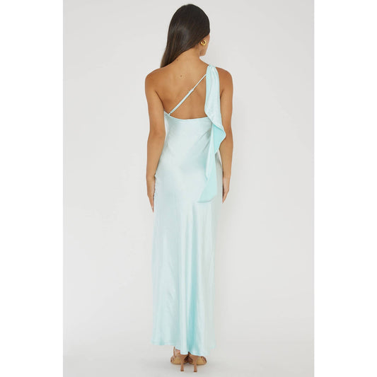 Mya One Shoulder Satin Maxi Dress