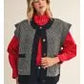 Balance Cap Sleeve Dot Pattern Button Down Sweater Vest